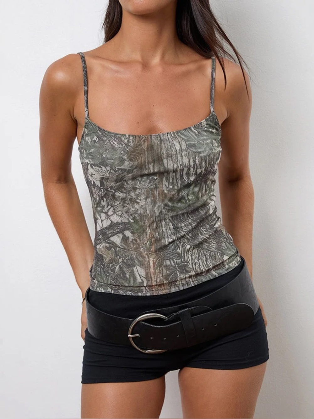 Motel Rocks Camo Tank XS